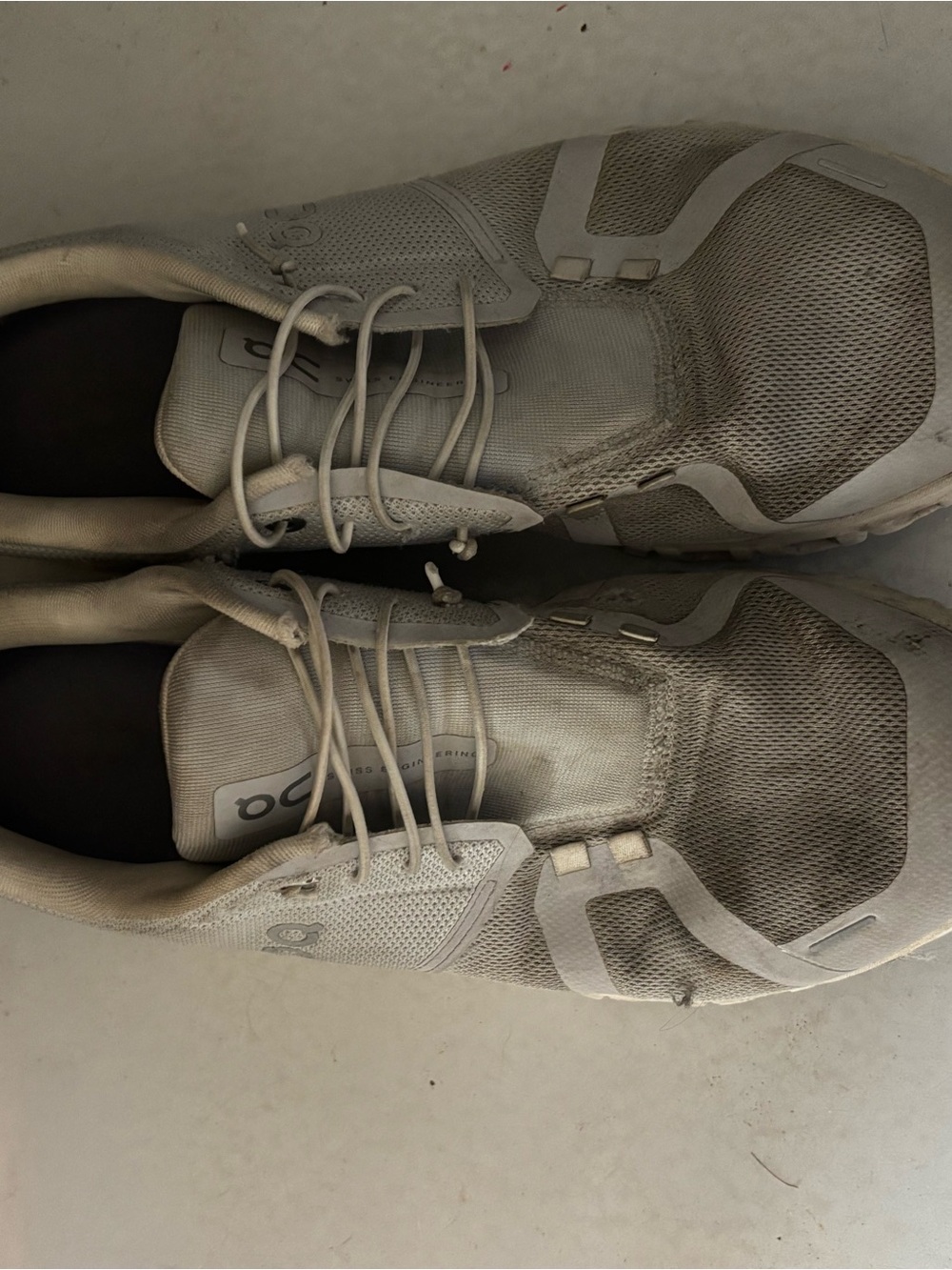 On Running Men's Lightweight Lace-Up Sneakers - Off-White
